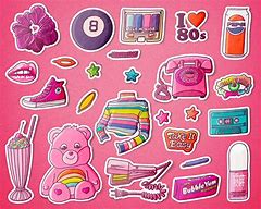 Image result for 80s Aesthetic Stickers