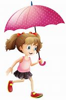 Image result for Girl with Umbrella Clip Art