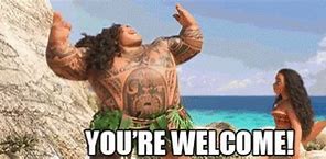 Image result for You're Welcome Moana Meme