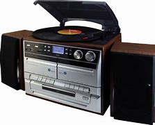 Image result for Record Player Stereo with Cassette and CD