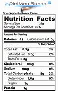 Image result for Dried Apricots Nutrition Facts Label
