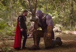 Image result for Thor Stabbing Thanos