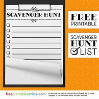 Image result for Blank Scavenger Hunt Template