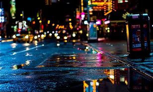 Image result for Rain Night City