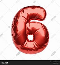 Image result for Red Number 6 Balloon