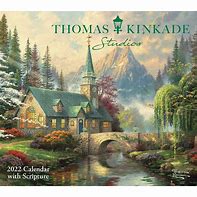 Image result for Thomas Kinkade Wooden Wall Calendar