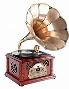 Image result for Old Vinyl Record Player with Horn