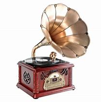 Image result for Record Player Old-Fashioned Side View