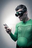 Image result for Superhero Using Phone