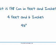 Image result for 138 Cm to Feet