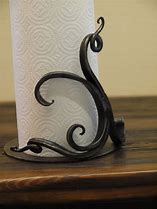 Image result for Iron Forged Under Cabinet Paper Towel Holder