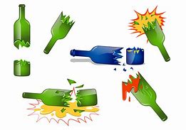 Image result for Clip Art Broken Wine Bottle