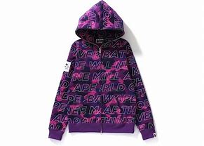 Image result for BAPE Camo Hoodie Yellow Purple