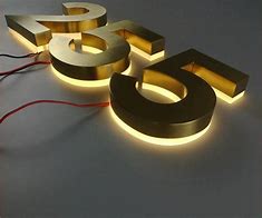 Image result for LED-backlit Stainless Steel Letters