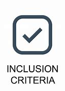 Image result for Inclusion Criteria Clip Art