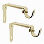 Image result for Wall Mount Curtain Rod Brackets