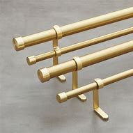 Image result for Curtain Rods Pollished Brass