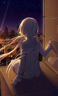 Image result for Anime Girl Looking at Stars Drawing