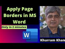 Image result for How to Apply a Box Page Border in Word