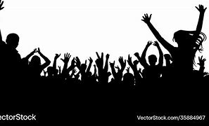 Image result for Silhouette of Crowd Cheering