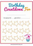 Image result for Birthday Countdown Printable