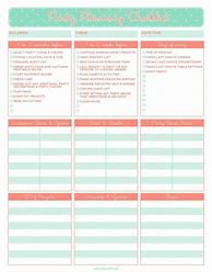 Image result for Free Planner Checklist Printable