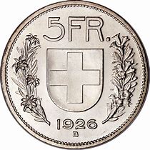 Image result for Swiss 5 Franc Size