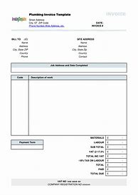 Image result for Plumbing Invoice Template Free