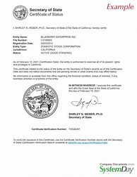 Image result for California Good Standing Certificate