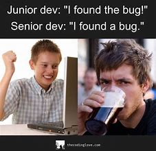 Image result for Junior vs Senior Developer Meme
