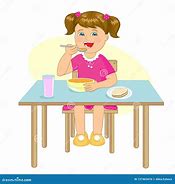 Image result for Little Girl Eating Cartoon
