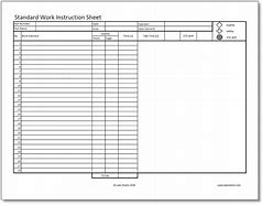 Image result for Lean Standard Work Template Excel