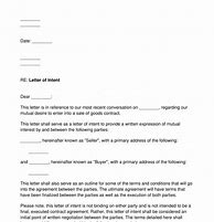 Image result for Binding Letter of Intent Form