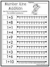 Image result for Kindergarten Math Worksheets with Number Line