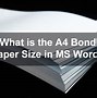 Image result for A4 Bond Paper Size