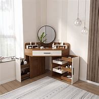 Image result for Corner Vanity Desk