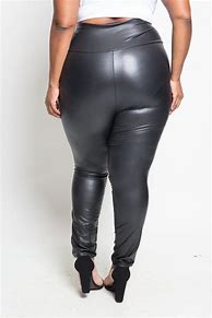 Image result for Plus Size Leather Leggings