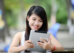 Image result for Girl with Laptop iPad