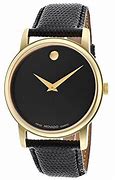 Image result for Movado Gold Watch Black Face