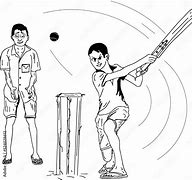 Image result for Children Playing Cricket Colouring