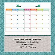 Image result for Blank 1 Month Calendar Printable