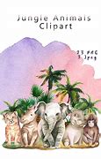 Image result for Jungle Animals Clip Art Black and White