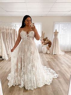 The AVERY gown by Madi Lane Bridal | Plus wedding dresses, Summer wedding dress, Curvy wedding dress