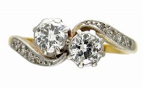 Image result for Antique Diamond Crossover Ring