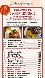 Image result for Chinese Restaurant Menu