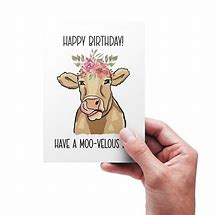 Image result for Cow Birthday Card Funny Personalized