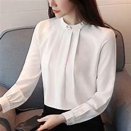 Image result for White Chiffon Blouses for Women