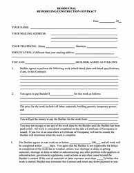 Image result for Home Improvement Contract Template