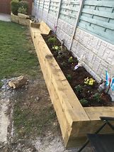 Image result for Landscape Timber Flower Beds