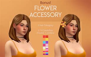 Image result for Sims 4 Hair Flower CC Earings Catogory
